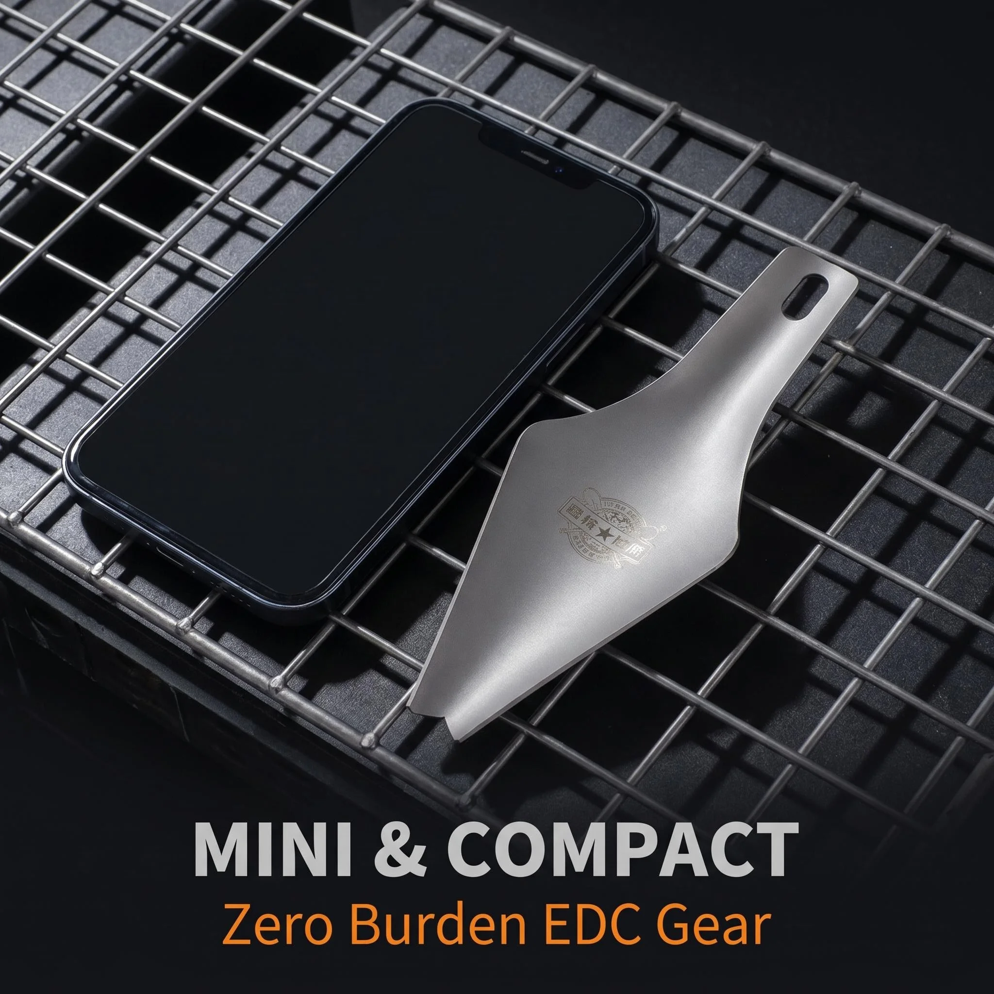 Pocket Pure Titanium Mini Outdoor Survival Shovel, Compact EDC Camping Tool - Image 5