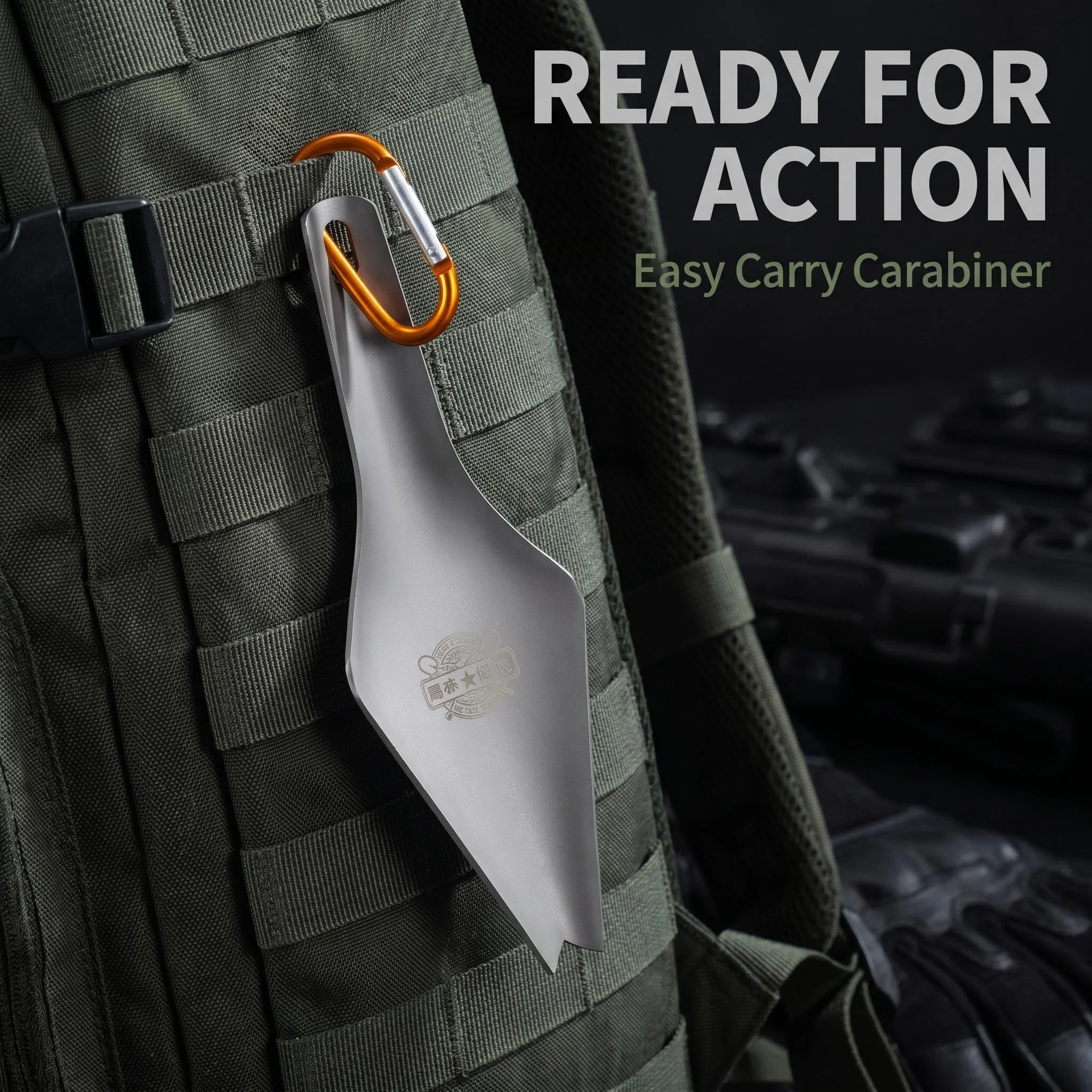 Pocket Pure Titanium Mini Outdoor Survival Shovel, Compact EDC Camping Tool - Image 4