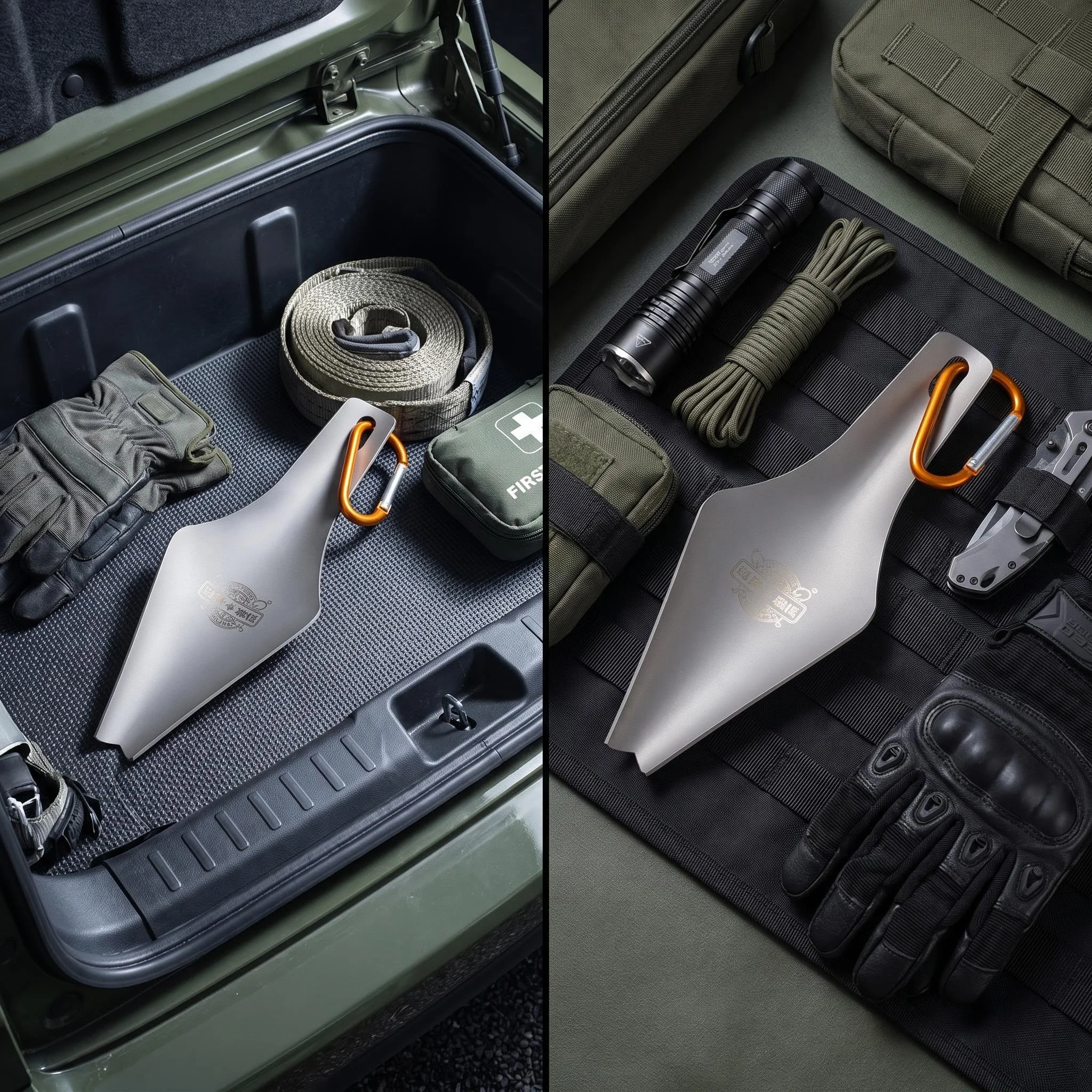 Pocket Pure Titanium Mini Outdoor Survival Shovel, Compact EDC Camping Tool - Image 6