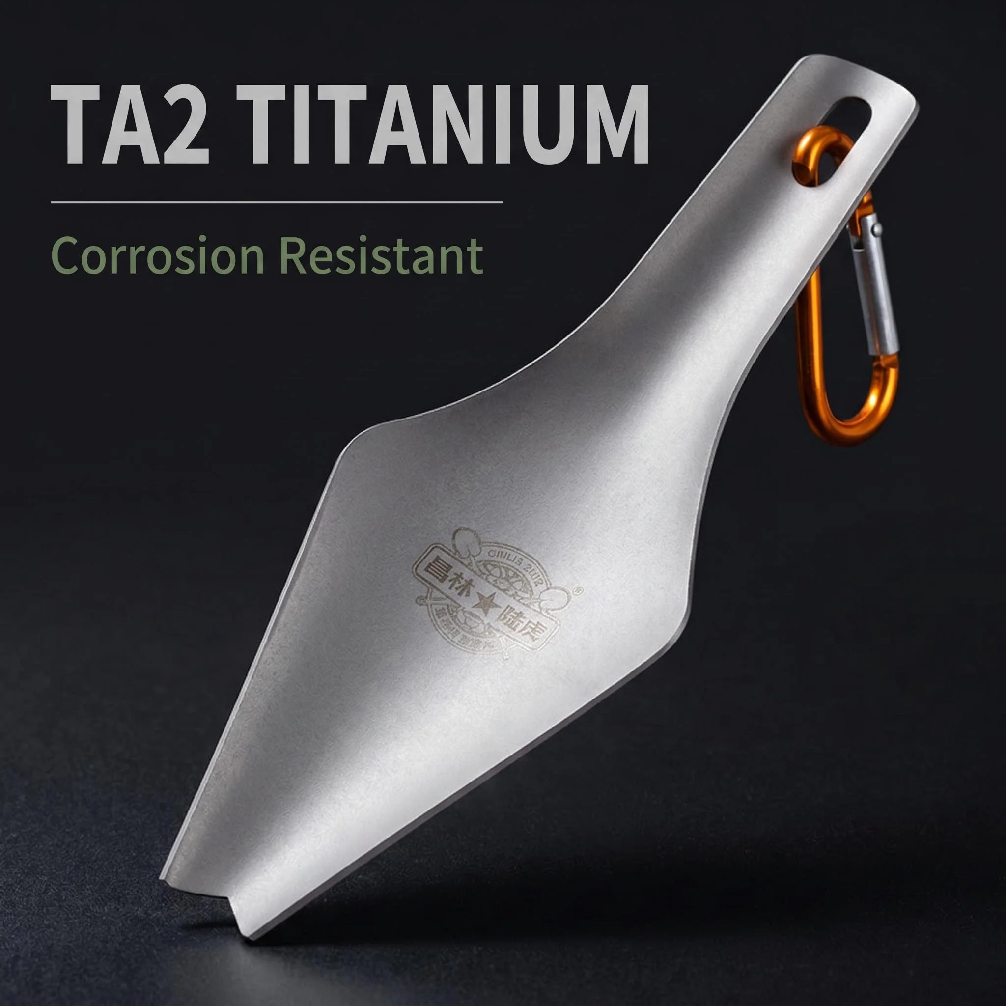 Pocket Pure Titanium Mini Outdoor Survival Shovel, Compact EDC Camping Tool - Image 3