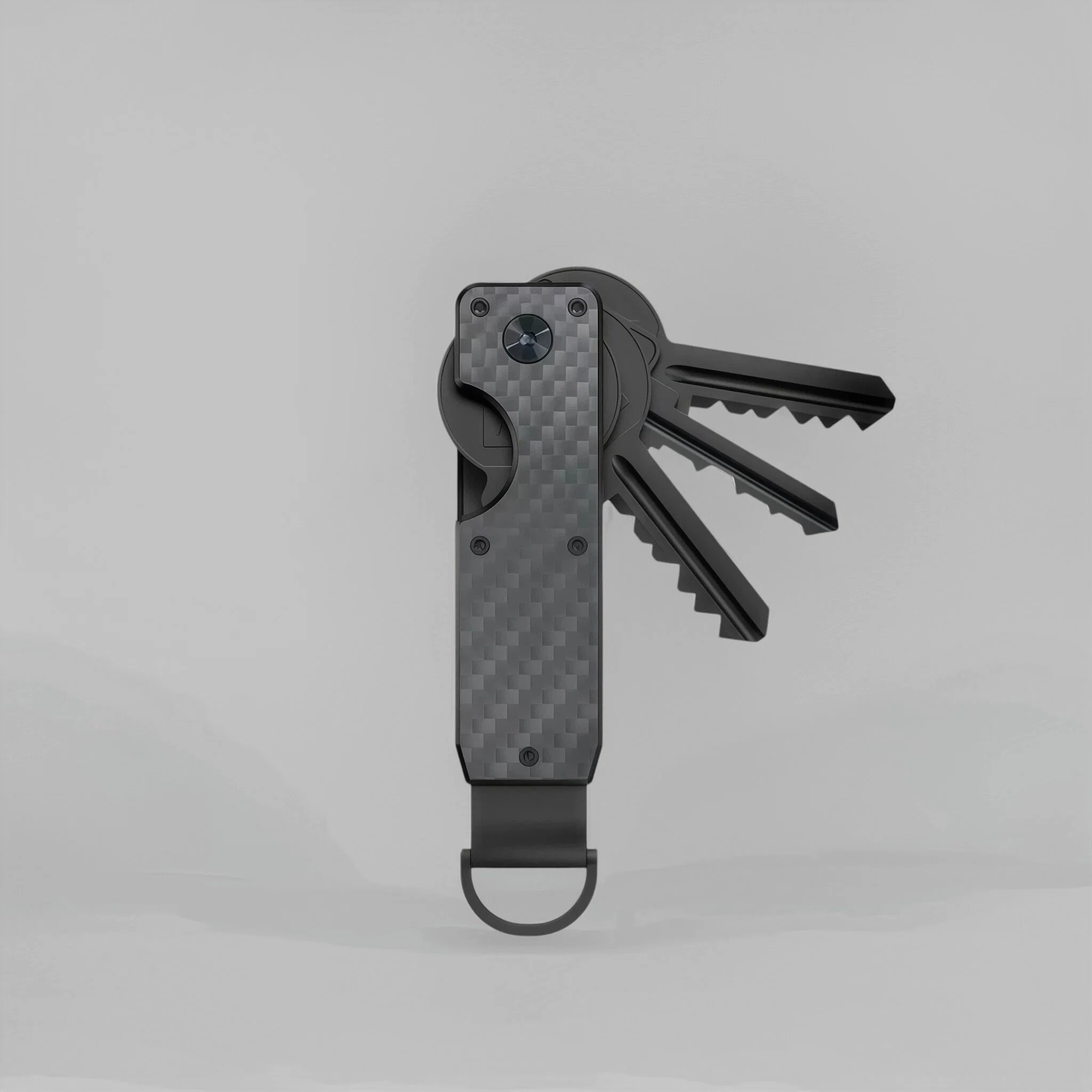 Multi-Function Metal Key Clip With Built-In AirTag Housing